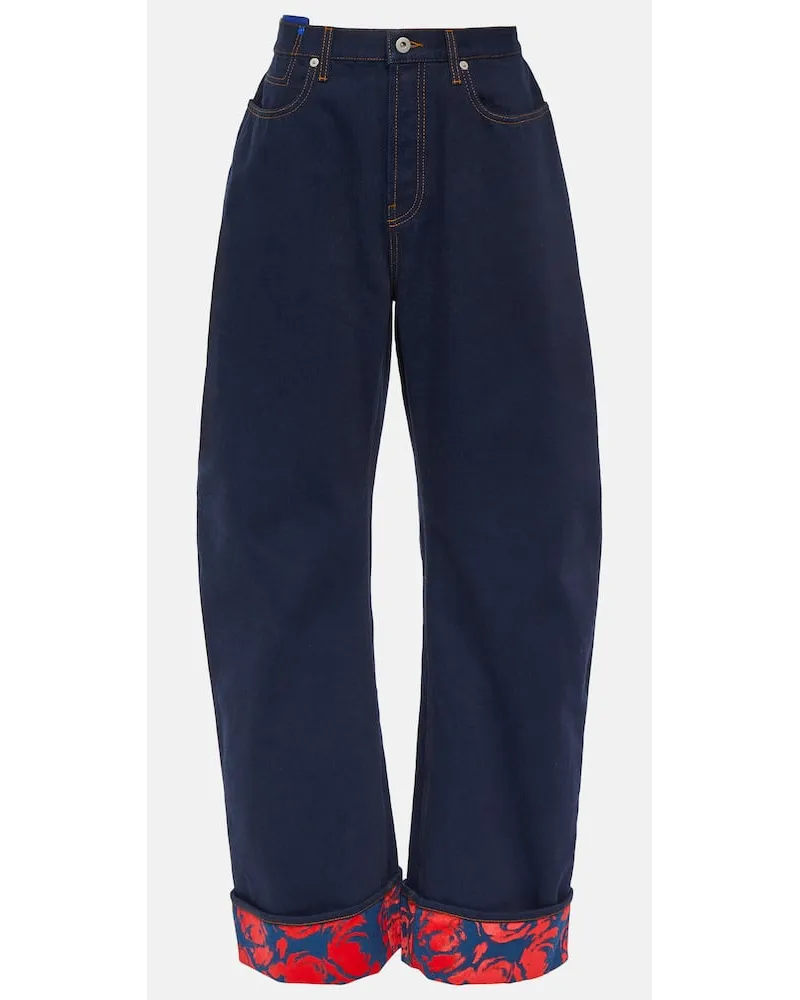 Burberry High-Rise Wide-Leg Jeans Blau