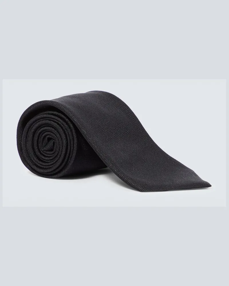 Ermenegildo Zegna Krawatte aus Seiden-Twill Schwarz