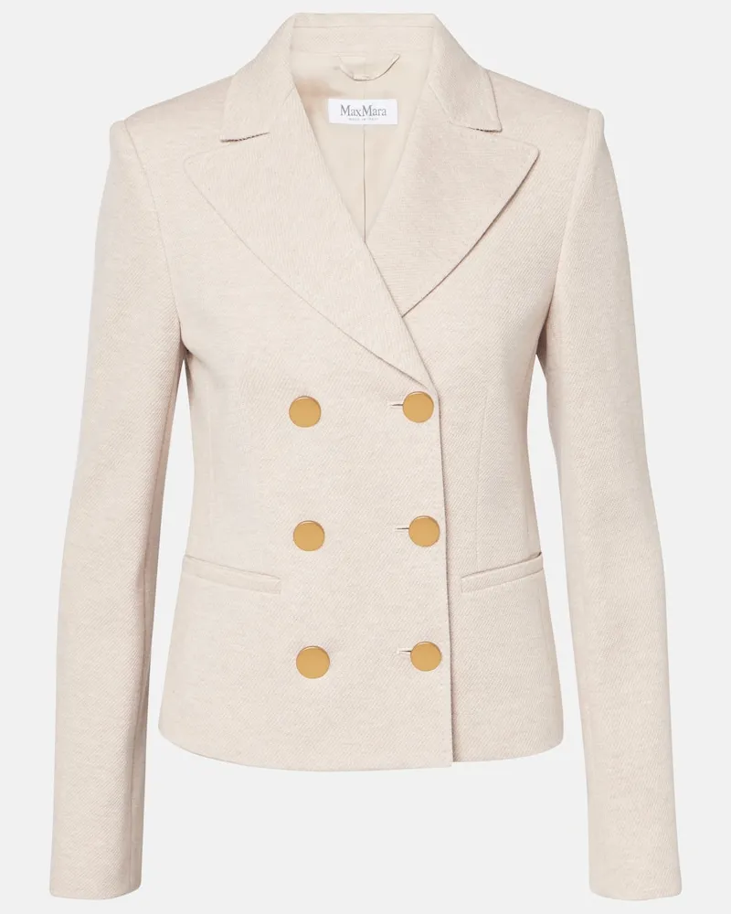 Max Mara Blazer Alabama aus Baumwolle und Wolle Beige