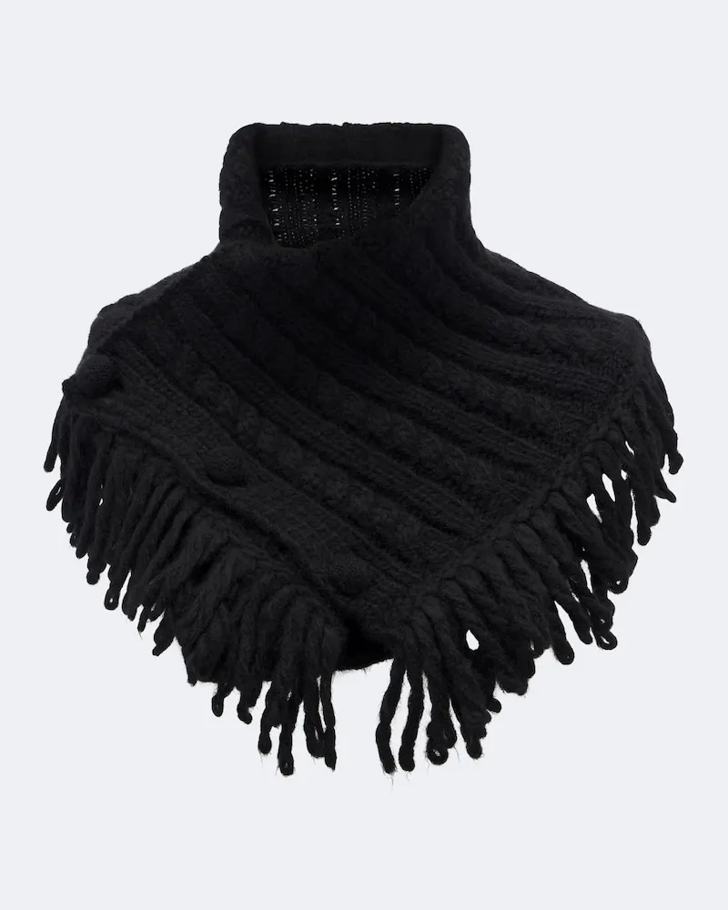 Moncler Schal aus einem Alpakawollgemisch Schwarz