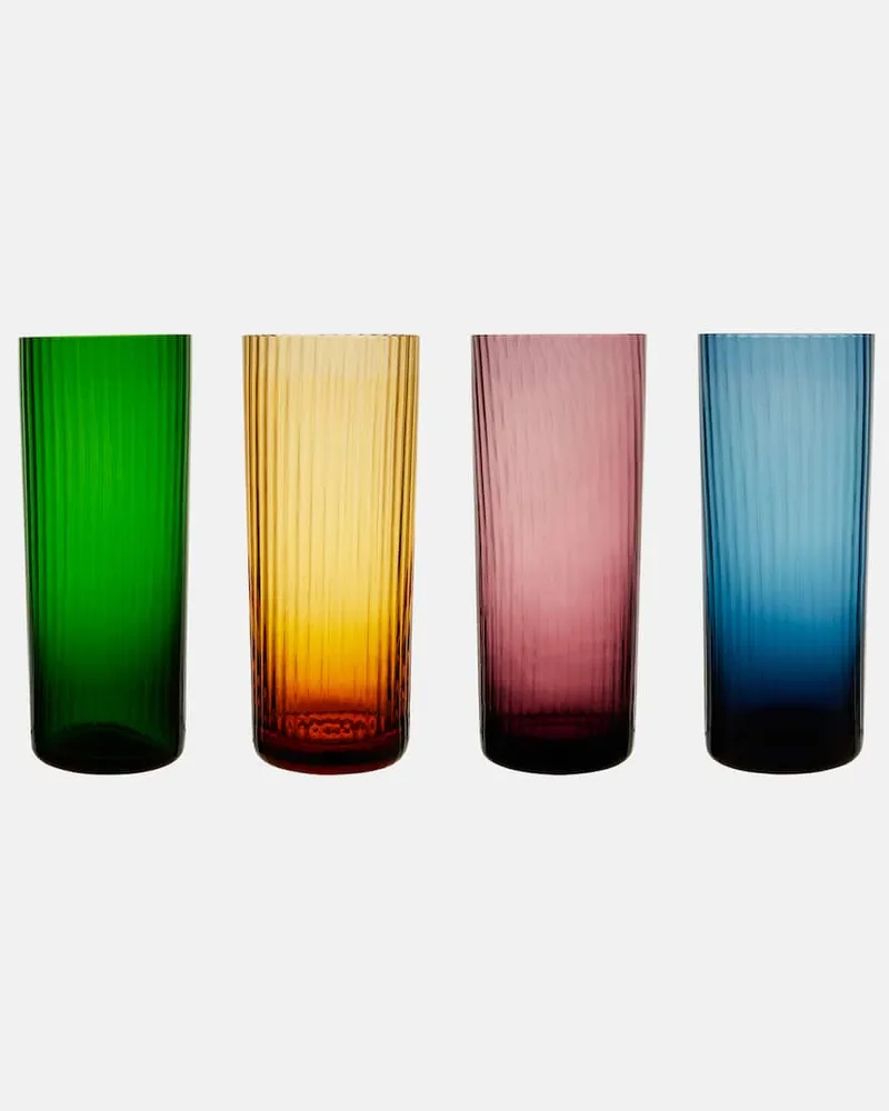 La DoubleJ Set Misty Rainbow Mix aus vier Tumbler-Gläsern Multicolor