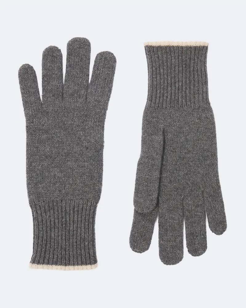 Brunello Cucinelli Handschuhe aus Kaschmir Grau