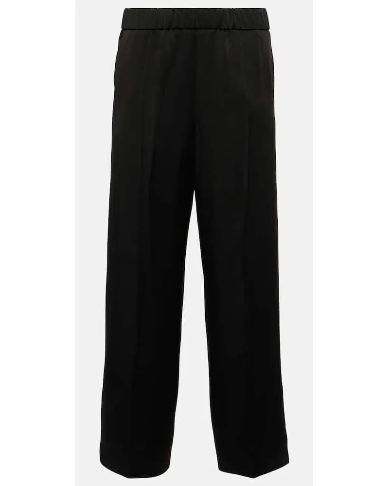 Jil Sander Gerade High-Rise-Hose Schwarz