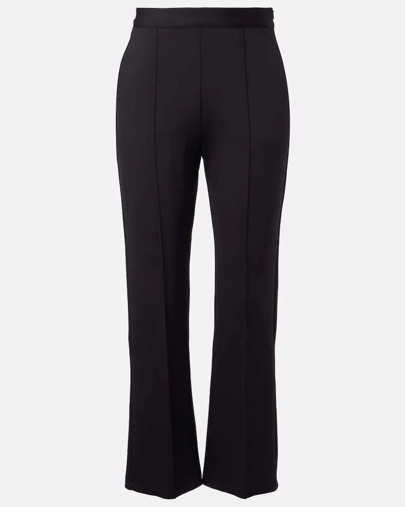 Max Mara Cropped-Hose Teismo aus Jersey Schwarz