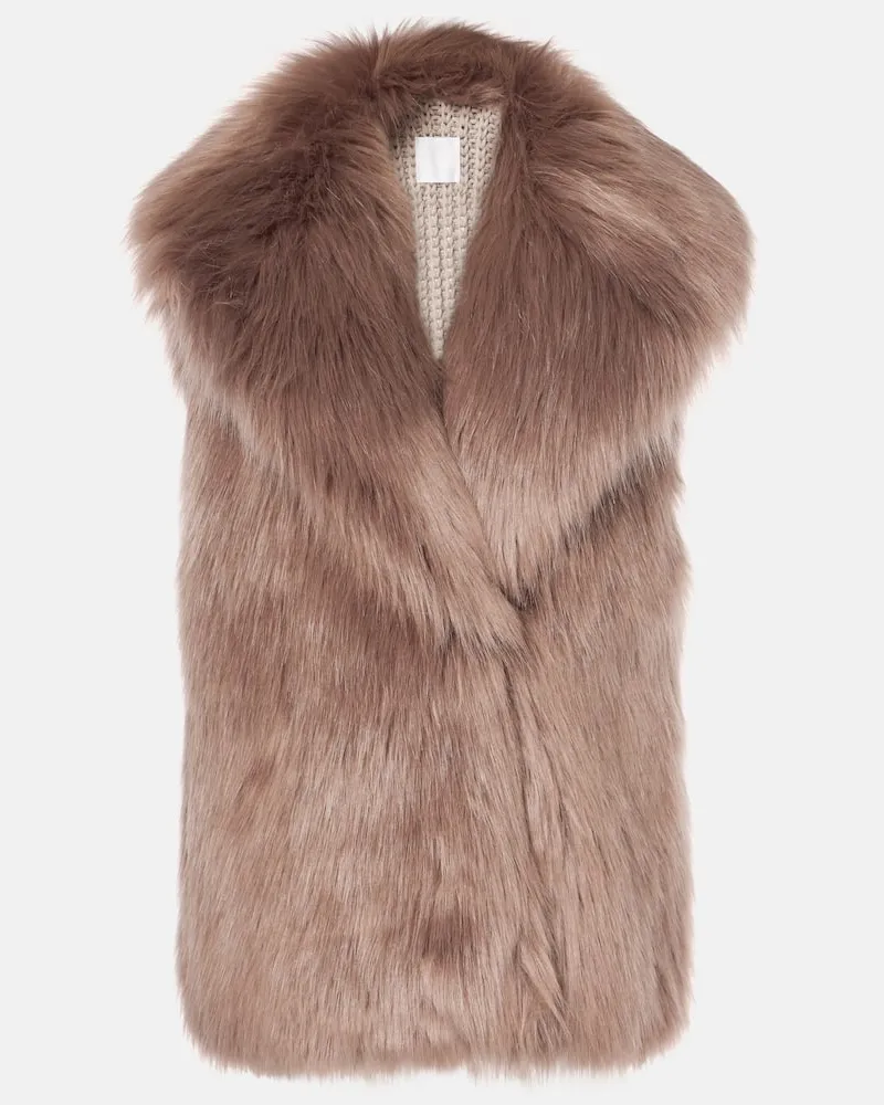 Givenchy Weste aus Faux Fur Braun
