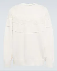 Sacai Pullover aus einem Baumwollgemisch Weiss