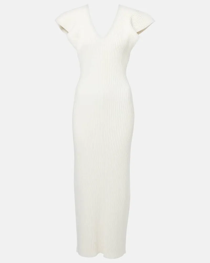 Altuzarra Cocktailkleid Trey aus Rippstrick Weiß