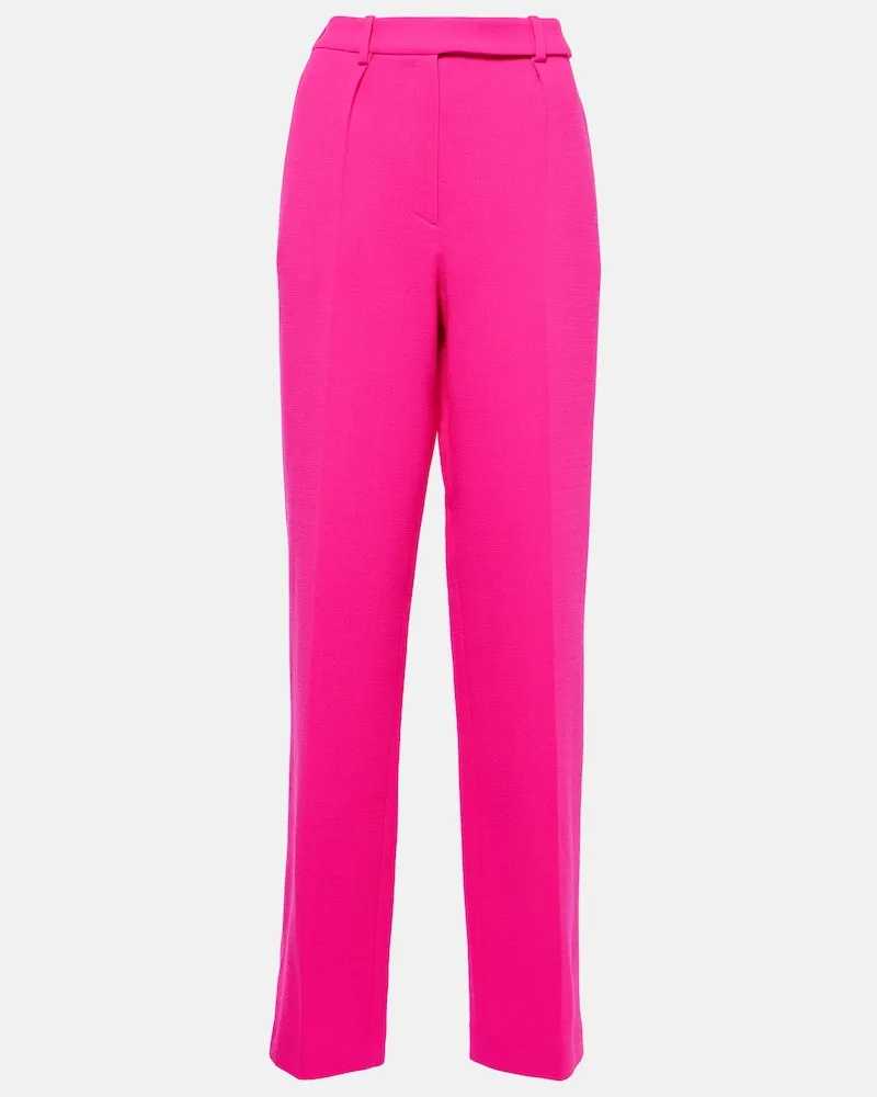 Alexandre Vauthier Weite Hose aus Wolle Rosa