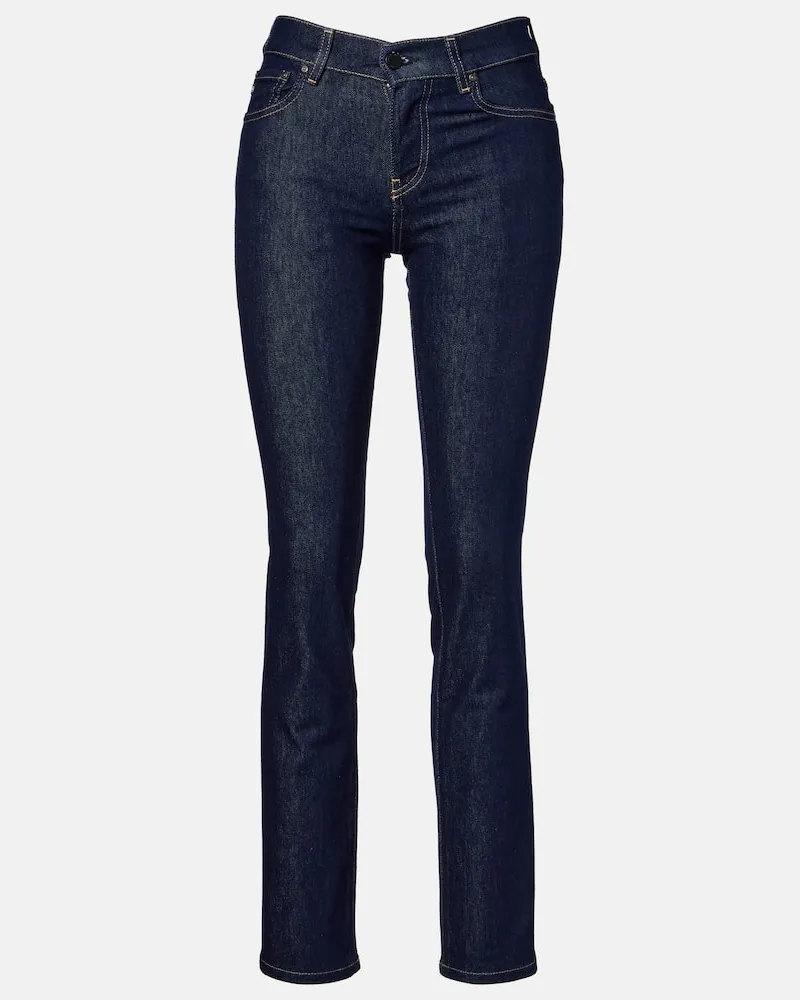 Adriano Goldschmied Mid-Rise Straight Jeans Cologne Blau