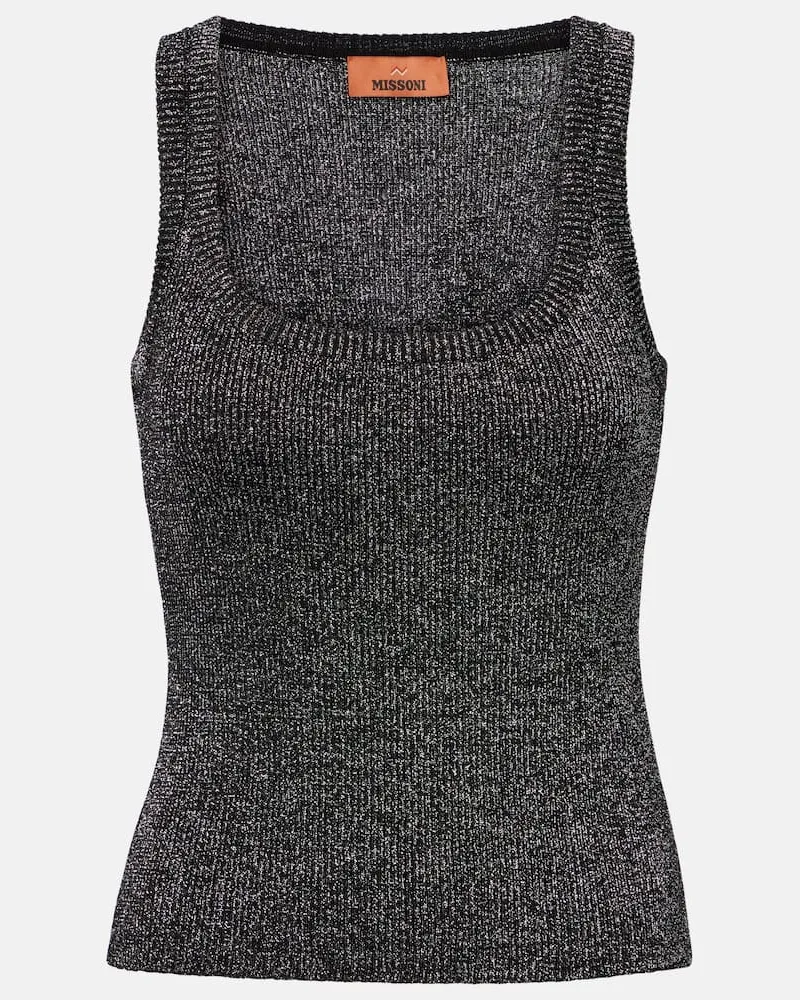 Missoni Top aus Strick Silber
