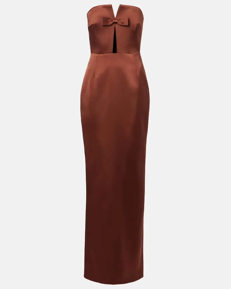 The New Arrivals Ilkyaz Ozel Robe Holly aus Satin Braun