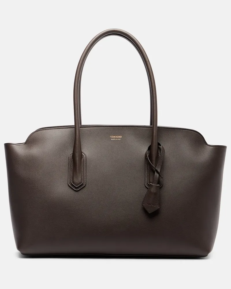 Tom Ford Schultertasche Alexander Large aus Leder Braun