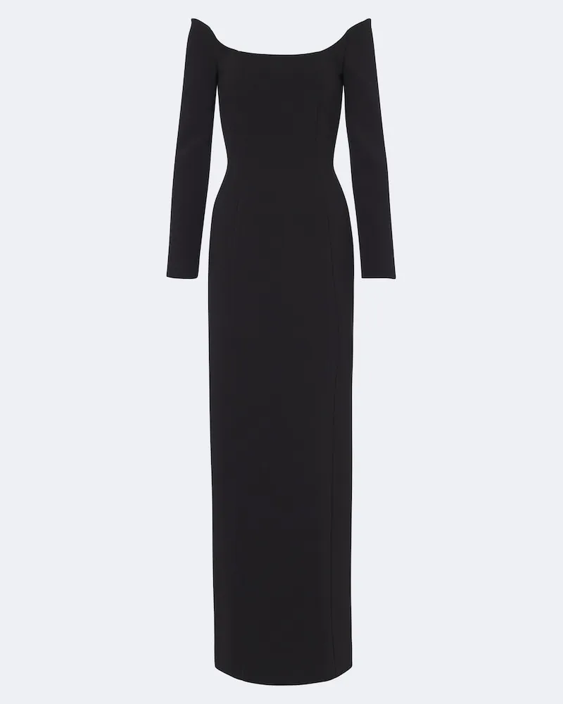 Solace London Bustier-Robe Ryder aus Crêpe Schwarz