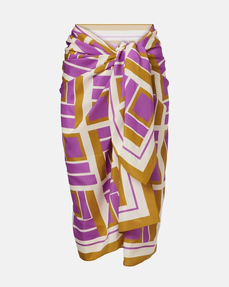 Eres Pareo Vibration aus Baumwolle und Seide Violett