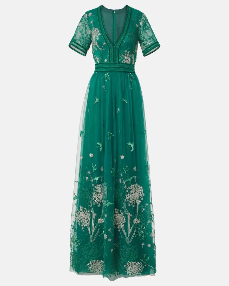COSTARELLOS Bestickte Robe Grün
