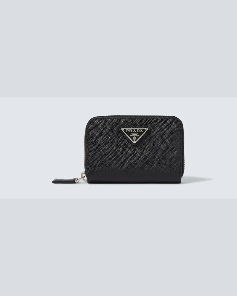 Prada Portemonnaie aus Saffiano-Leder Schwarz