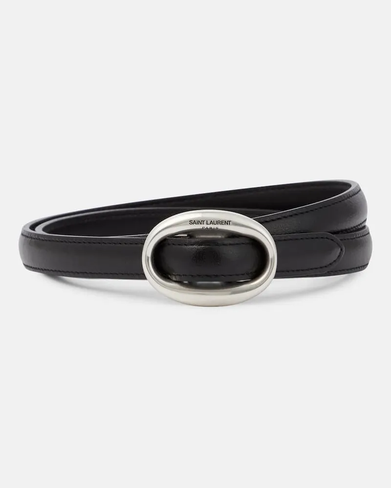 Saint Laurent Gürtel aus Leder Schwarz