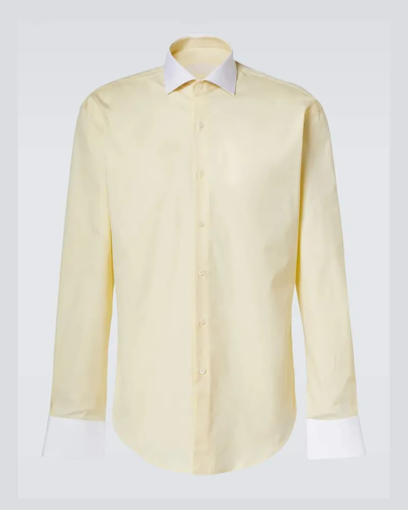 Prada Oxford-Hemd aus Baumwolle Gelb