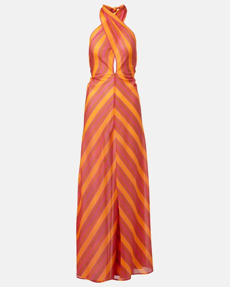 Eres Bedrucktes Maxikleid Neree aus Baumwoll-Voile Multicolor