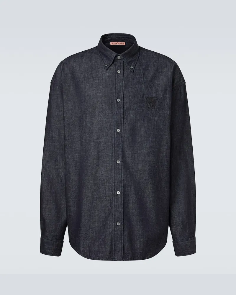 Acne Studios Besticktes Jeanshemd Blau