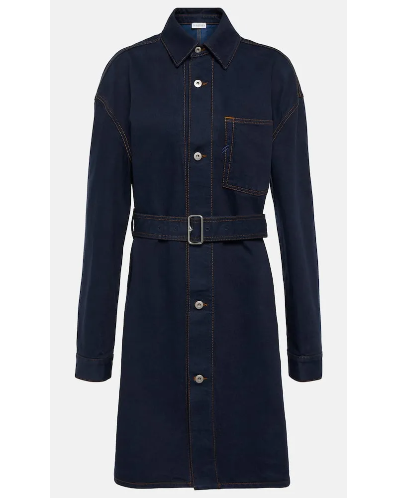 Burberry Hemdblusenkleid aus Denim Blau