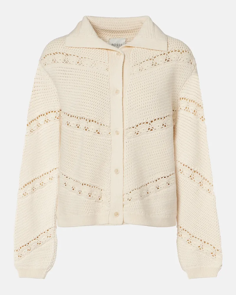 Posse Cardigan Dylan aus Häkelstrick Weiß