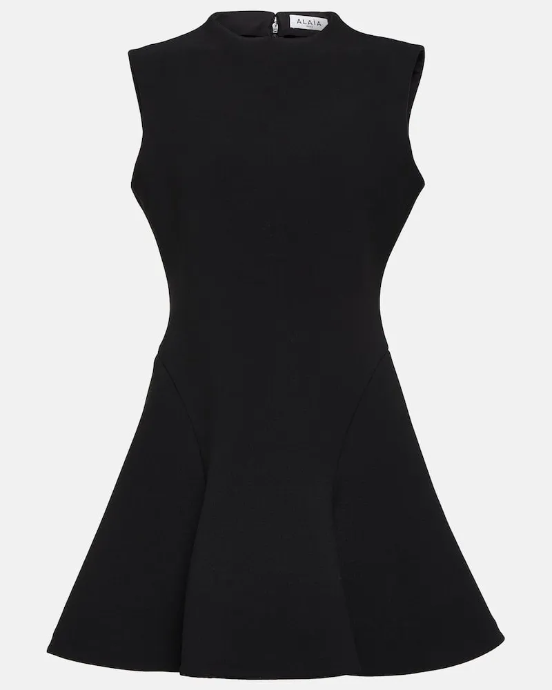 Alaïa Alaïa Minikleid aus Crêpe Schwarz