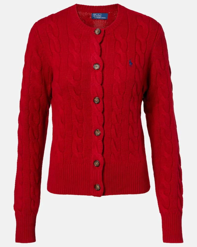 Ralph Lauren Cardigan aus Wolle und Kaschmir Rot