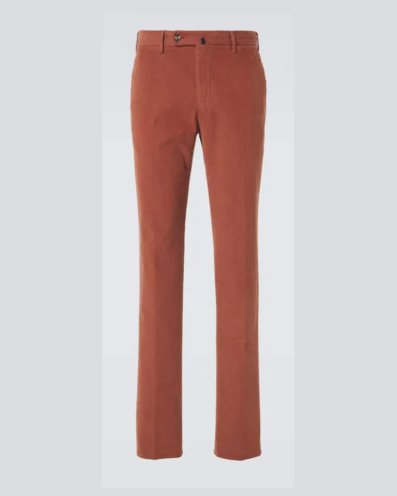 Slowear Gerade Hose aus Baumwoll-Cord Braun