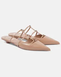 Valentino Garavani Mules Rockstud Wispy 20 aus Leder Pink