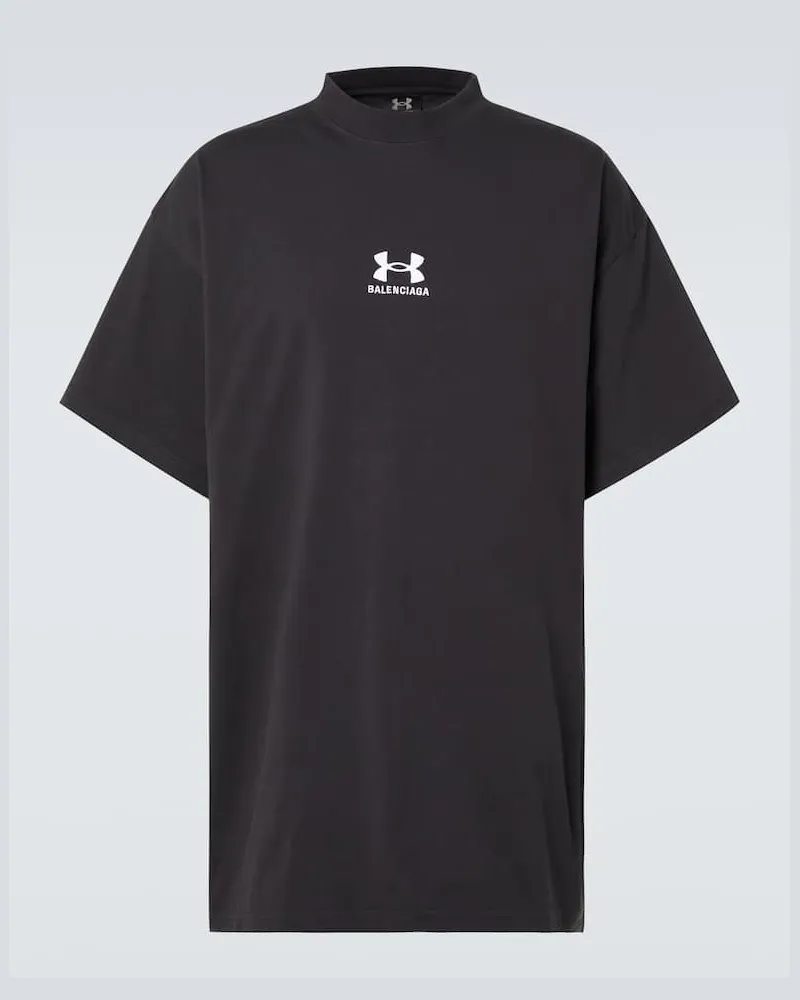 Balenciaga X Under Armour T-Shirt aus Baumwolle Schwarz