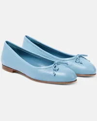 Manolo Blahnik Ballerinas Veralli aus Leder Blau