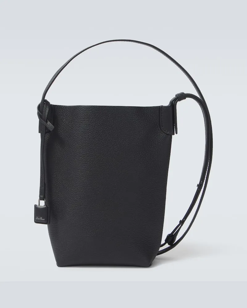 Loro Piana Smartphone-Etui mit Riemen Bale aus Leder Schwarz