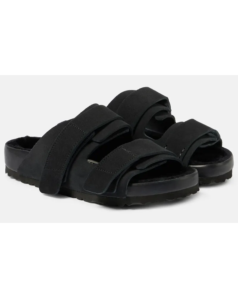 Birkenstock X Tekla Pantoletten Uji aus Veloursleder Grau