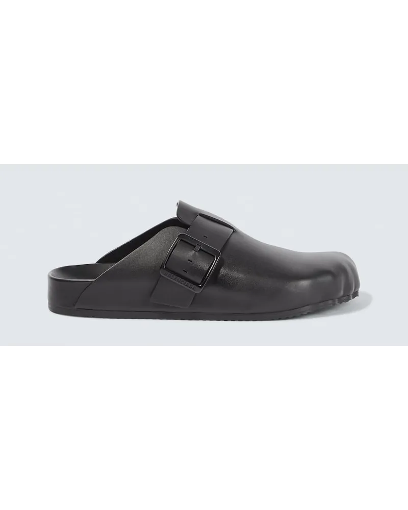 Balenciaga Slippers Sunday aus Leder Schwarz