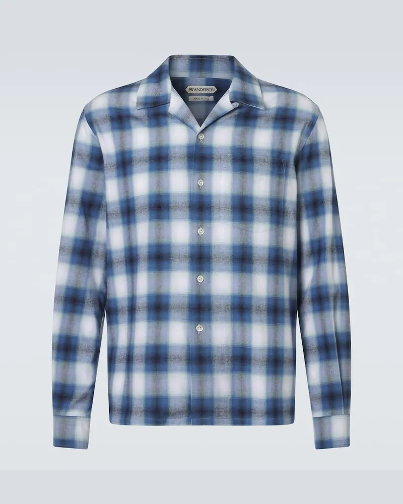 J.W.Anderson Hemd aus Baumwollflanell Blau