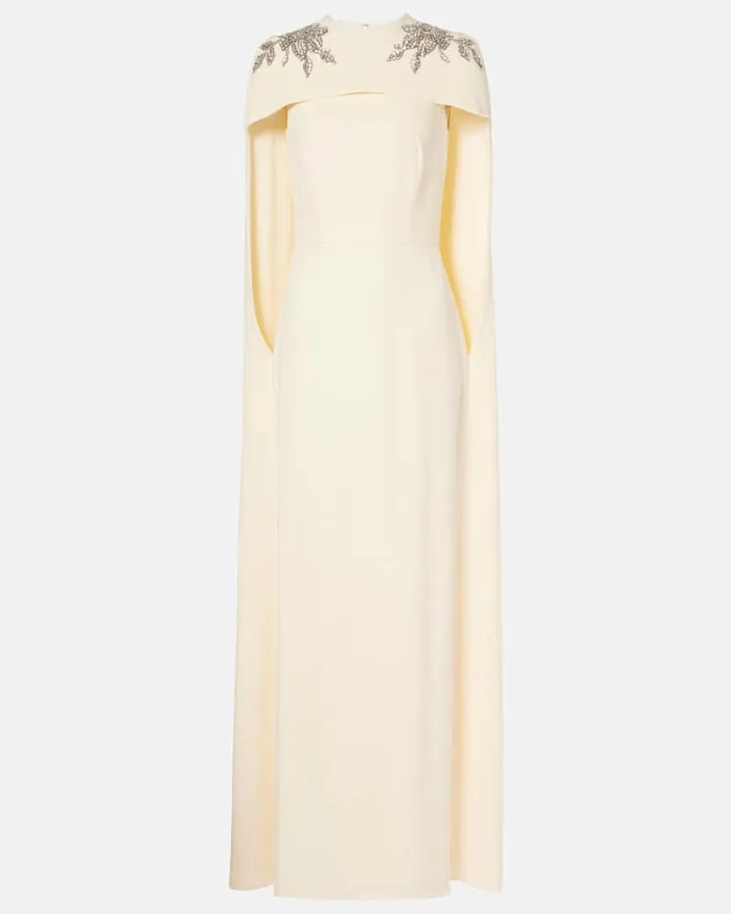 Erdem Verzierte Robe Weiß