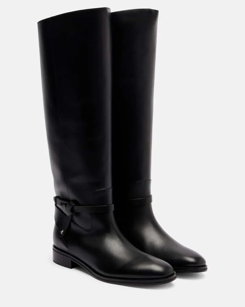 Jimmy Choo Stiefel Lawton aus Leder Schwarz