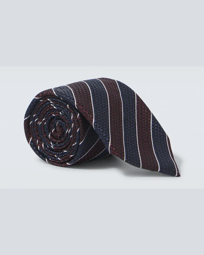 Ermenegildo Zegna Krawatte aus Seiden-Jacquard Blau
