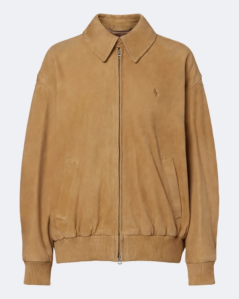 Ralph Lauren Blouson aus Veloursleder Beige