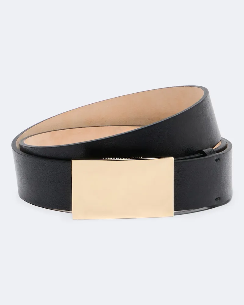 Victoria Beckham Gürtel Portofino aus Metallic-Leder Schwarz