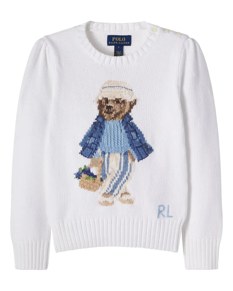 Ralph Lauren Pullover Polo Bear aus Baumwolle Weiß