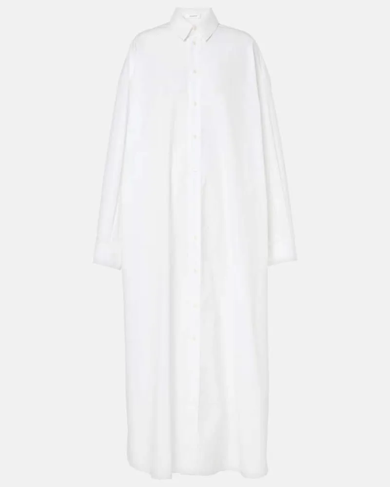 WARDROBE.NYC Oversize-Hemdblusenkleid aus Baumwolle Weiß
