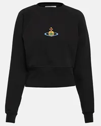 Vivienne Westwood Cropped-Sweatshirt aus Baumwolle Schwarz