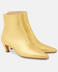 Gabriela Hearst Ankle Boots Clayton aus Metallic-Leder Gold