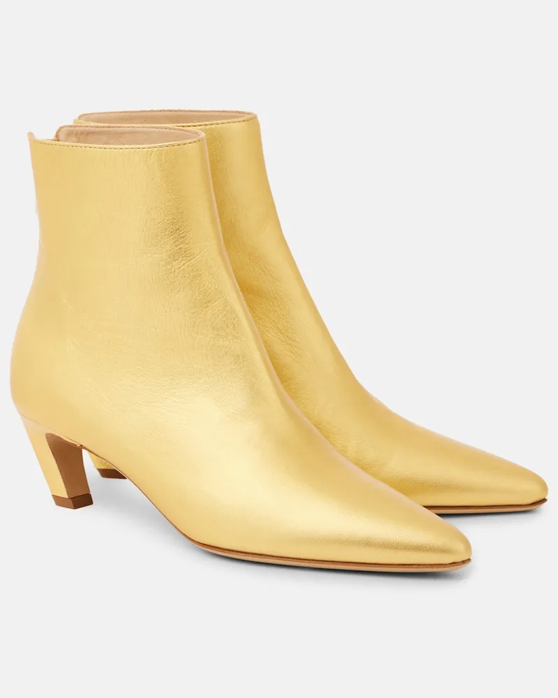 Gabriela Hearst Ankle Boots Clayton aus Metallic-Leder Gold