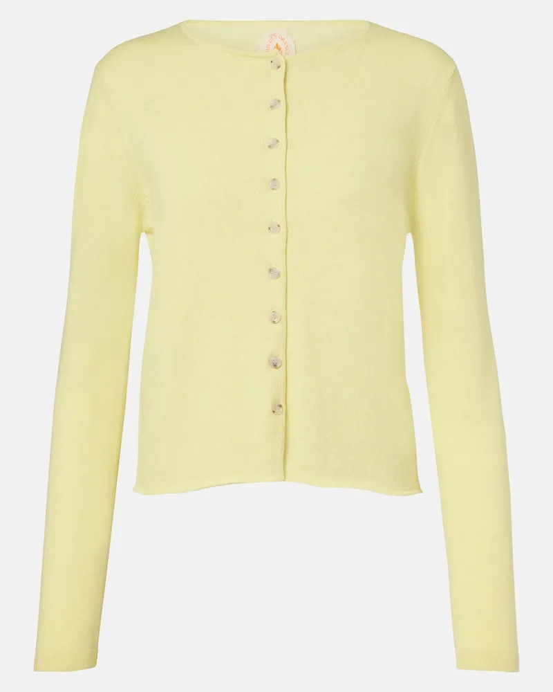 Jardin des Orangers Cardigan aus Baumwolle und Kaschmir Gelb