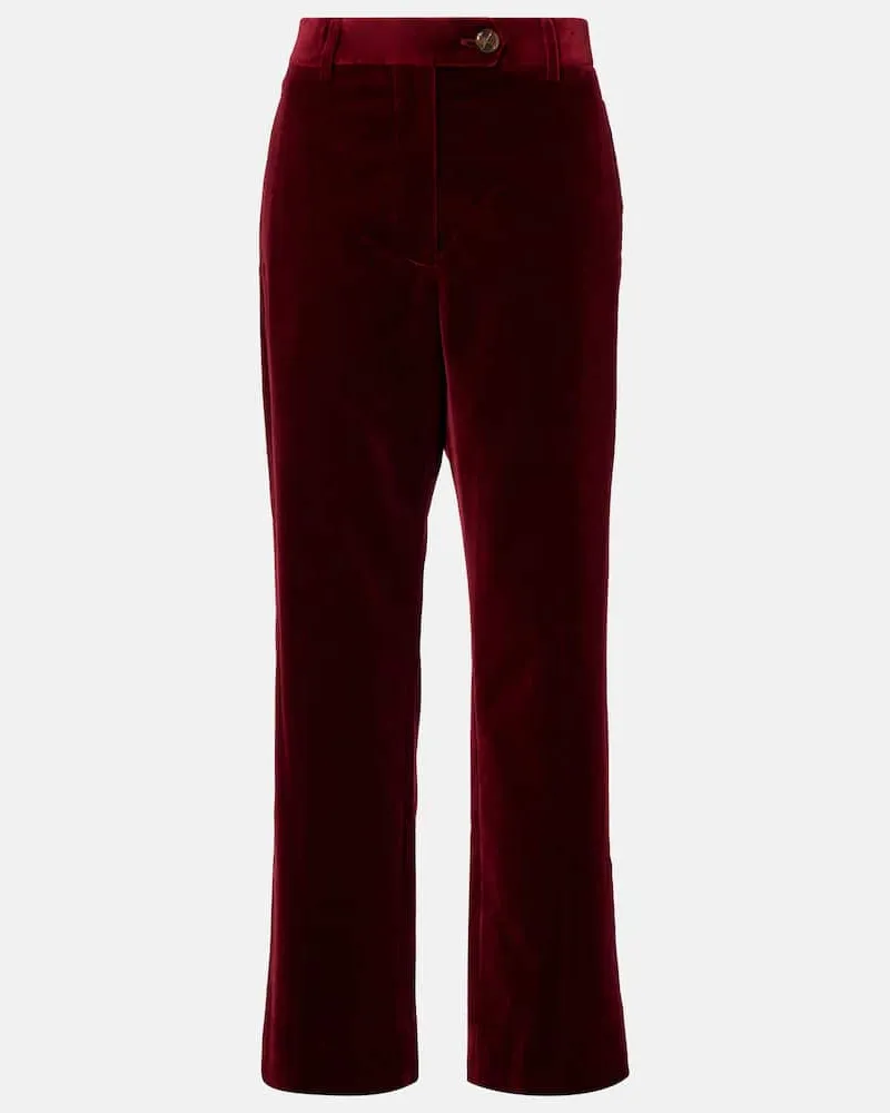 Blazé Milano Blazé Milano Gerade Hose Nana aus Baumwollsamt Burgund