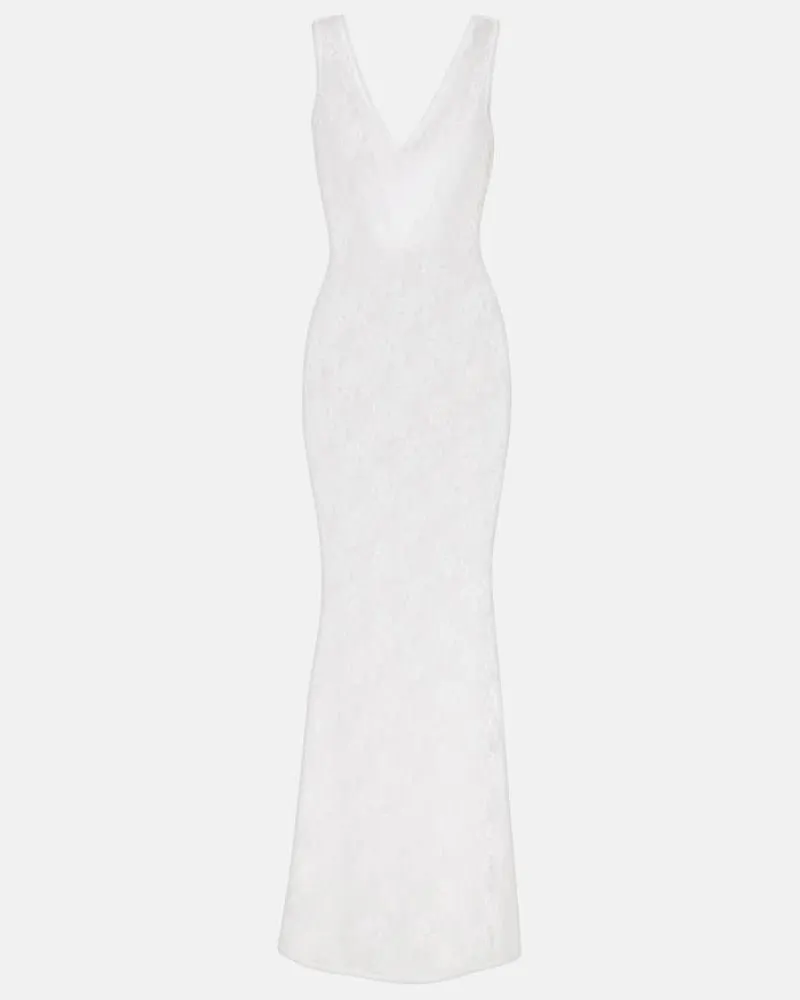 BANANHOT Maxikleid Adel aus Spitze Weiß