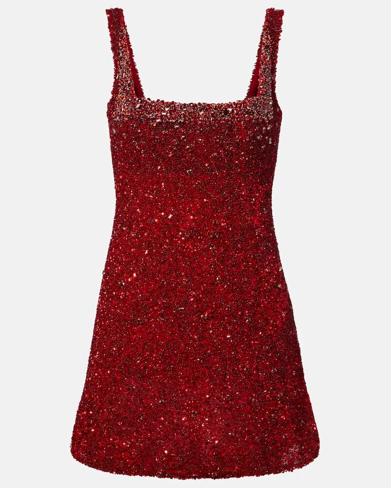Rachel Gilbert Minikleid mit Pailletten Rot